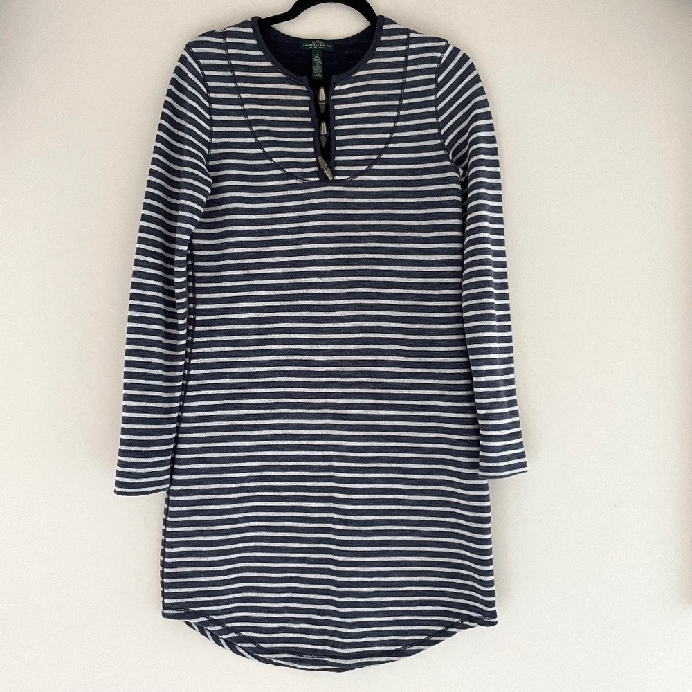 Lauren Jeans Co. Ralph Lauren Womens French Terry Knit Long Sleeve Dress Size S